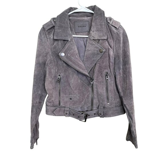 Blank NYC Suede Gray Moto Jacket Size Small NWT - Picture 1 of 5